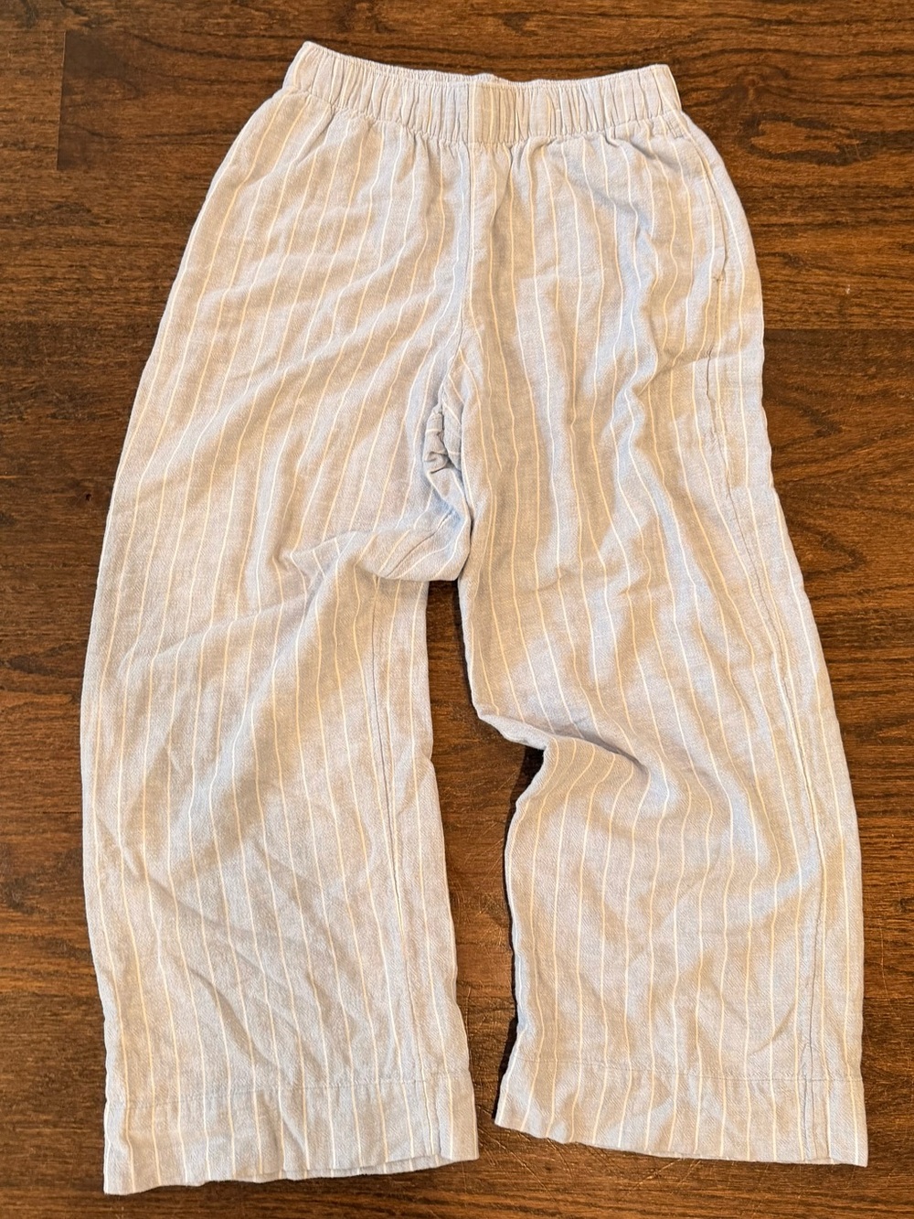 Abercrombie & Fitch Kids Beige Pinstripe Pull-On Pants - Picture 3 of 3